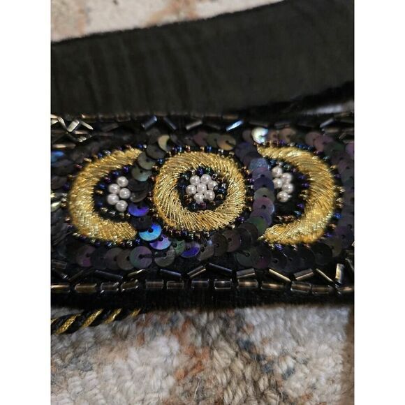 Vintage Beaded Sequin Velvet Traditional Costume Belt main image 8